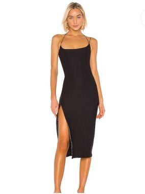 ALIX NYC Kenmare Black Midi Dress Sz Medium